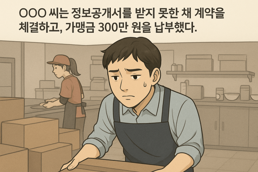 프랜차이즈 정보공개서 서류 못받고 가맹금 내면 법 위반