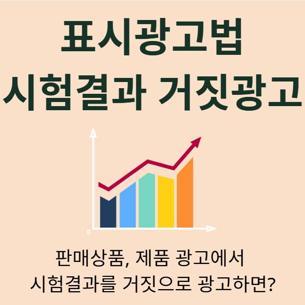 판매상품 제품 시험결과 광고 기준 법 위반 표시광고법 거짓 광고